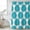 Turquoise, variant on Orange Dahlia Shower Curtain, Waterproof Shower Curtains for Bathroom, Farmhouse Abstract Gray Floral Flowers Washable Fabric Bathtub Curtain Set Bath Decor with 12 Hooks Long 72"x84"