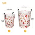 thumbnail image 3 of Daiia Gingerbread Holiday Sweets Round Laundry Basket with Handles Thickened Waterproof Circular hamper,Dirty Clothes Storage Basket for Bedroom,Bathroom,College Dorm-, 3 of 6