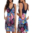 thumbnail image 2 of Gureui Women's Plus Size Swimwear, Printed Bathing Suit, Chest Pleated Summer Bather, Long Vest Shorts Swimming Suit, 2 of 3