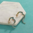 thumbnail image 4 of Pendientes colgantes CHAO de serpiente de cristal coloridos diamantes de imitación joyería para mujer, 4 of 5