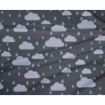 thumbnail image 4 of oneOone Polyester Lycra Fabric Raindrop & Clouds Nature Print Sewing Fabric BTY 56 Inch Wide, 4 of 4