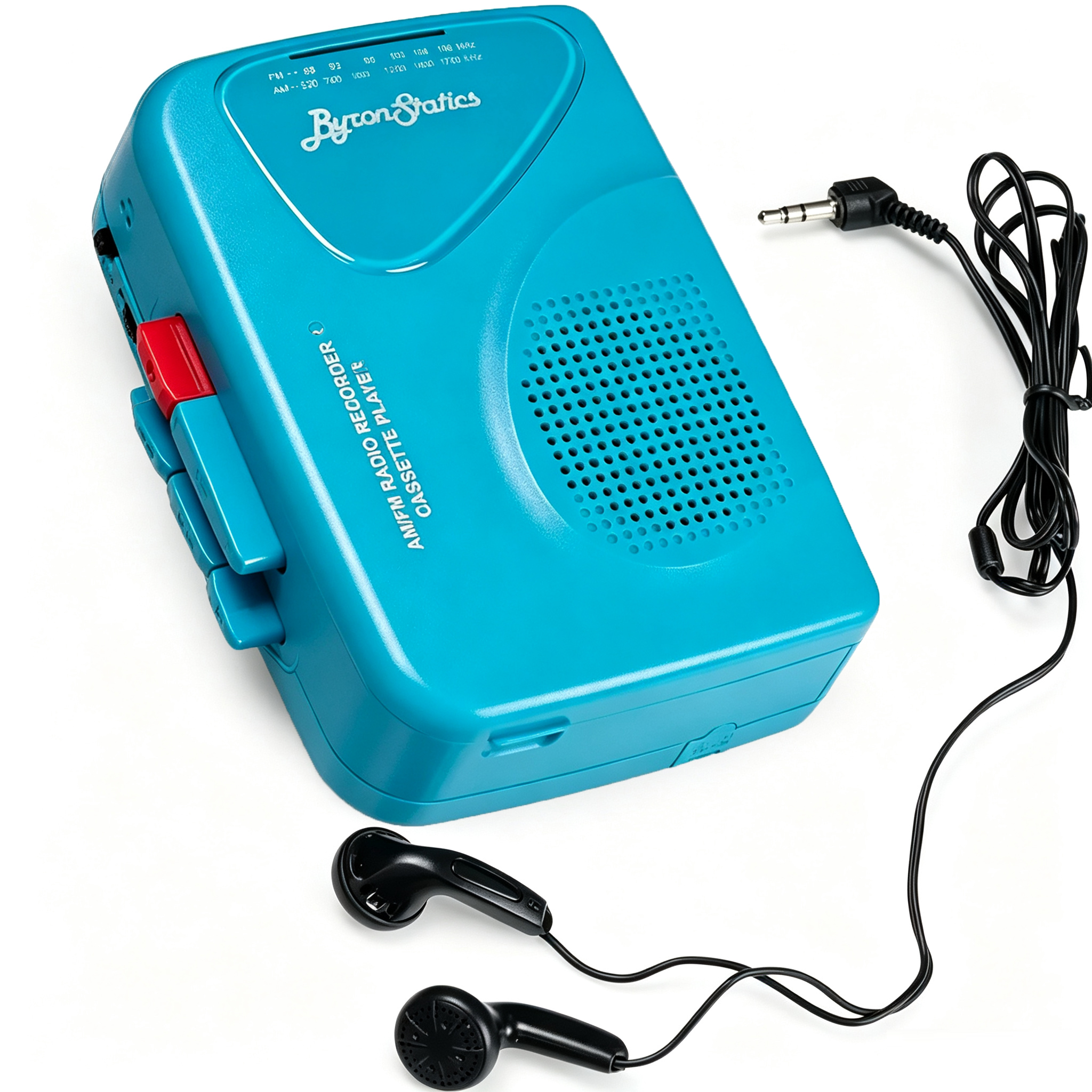 ByronStatics Portable Cassette Player with AM/FM Radio, Teal photo 1