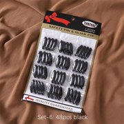 48-Pack Muslim Hijab Pins Color Black and White Safety Pins Plastic Scarf Clip