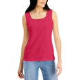 thumbnail image 2 of Karen Scott Women's Petite Cotton Square-Neck Tank Top, 2 of 3