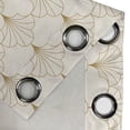 thumbnail image 4 of Ambesonne Art Deco Grommet Curtain, Eggshell Vintage Shells, 50"x63", Eggshell and Sand Brown, 4 of 5