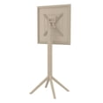 thumbnail image 6 of Sky 24 inch Square Folding Bar Table in Taupe finish, 6 of 9