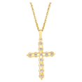 thumbnail image 5 of ARAIYA FINE JEWELRY 14K Yellow Gold Lab Grown Diamond Cross Pendant with Gold Plated Silver Rope Chain Necklace (3/8 cttw, E-F Color, VS1 Clarity), 18" for Women, 5 of 8