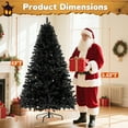 thumbnail image 3 of Laintene Artificial Christmas Tree, Halloween Black Christmas Tree w/ 800 Hinged Branches, 6FT Christmas Tree Festive Holiday Xmas Tree for Halloween & Christmas, 3 of 10