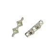 thumbnail image 5 of KLKCMS 50 Pieces/Lot Vintage Alloy Clear Shiny Rhinestone 3 Hole Spacer Bar Connector, 5 of 5