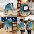 thumbnail image 3 of Xoenoiee Beach Turtle Starfish Print 3 Piece Kids Backpack Elementary Preschool School Bag with Lunch Box Pencil Case Set for Boys Girls Bookbag Large Capacity Travel Bagpack Daypack Rucksack, 3 of 6