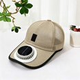 thumbnail image 3 of Baseball Cap with Solar Fan,Rechargeable Mesh Breathable Cooling Sun Hat for Outdoor Fishing Gardening Work, 3 of 5
