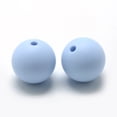 thumbnail image 2 of 100pcs Food Grade Eco-Friendly Silicone Beads Round Light Steel Blue 12mm Hole: 2mm, 2 of 2