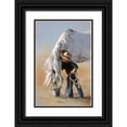 thumbnail image 1 of Harrison, Lesley 13x18 Black Ornate Wood Framed with Double Matting Museum Art Print Titled - Little Whispers, 1 of 4