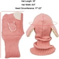 thumbnail image 6 of GRNSHTS Toddler Baby Girls Boys Winter Hat with Scarf Earflap Hood Skull Caps Age for 6 Months to 3 Years Olds (Pink), 6 of 7
