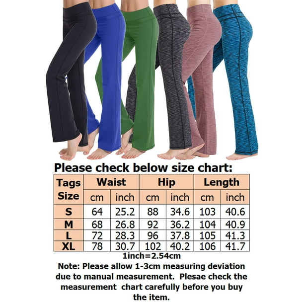 Bellella Women Bottoms Straight Leg Leggings High Waist Yoga Pants Tummy  Control Solid Color Trousers Gym Jeggings Green L 