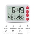 thumbnail image 2 of Digital Indoor Thermometer & Hygrometer with Clock LCD Display ℃/ ℉ Selectable Countdown Timer Accurate Temperature Humidity Monitor for Home Office, 2 of 8