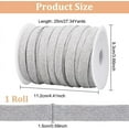 thumbnail image 2 of 1roll 27 Yards Light Grey Flat Replacement Cotton Cords 5/8 inch Wide Hollow Soft Drawstring Draw Cord with Plastic Empty Spool for Garment Accessories, 2 of 9