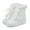 White, variant on Woobling Women Winter Boot Plush Lined Snow Boots Faux Fur Hidden Wedge Booties Non-slip Shoes Walking Warm Lace Up Ankle Bootie White 7.5