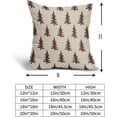 thumbnail image 5 of Christmas Tree Pillow Covers 18x18 Set of 2 Red Xmas Rustic Style Winter Print Decorative Outdoor Pillowcases Farmhouse Vintage Holiday Decorations Throw Cushion Case Decor for Couch Sofa Bed, 5 of 6