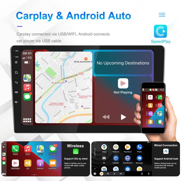Biorunn 9" Android 13 Car Stereo For Ford Fiesta 2009-2017 - Wireless CarPlay & Android Auto, GPS Navigation, 1GB RAM 32GB ROM