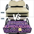 thumbnail image 5 of SEANATIVE Golf Cart Seat Covers for 2-Person Seats, Suitable for EZGO, Yamaha, Club Car and More, Scratch-resistant Golf Cart Accessory for Dogs Cats, Leopard Print Violet, 5 of 7