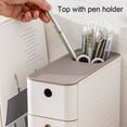thumbnail image 4 of serony Book Storage Box Holder Bookend Drawers Business Multipurpose Plastic Brush for Dormitory Pen Pencils Organizing Gray, 4 of 9
