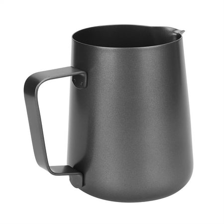 

Black Stainless Steel Milk Frother Cup Coffee Pitcher For Latte Art Home Cafe