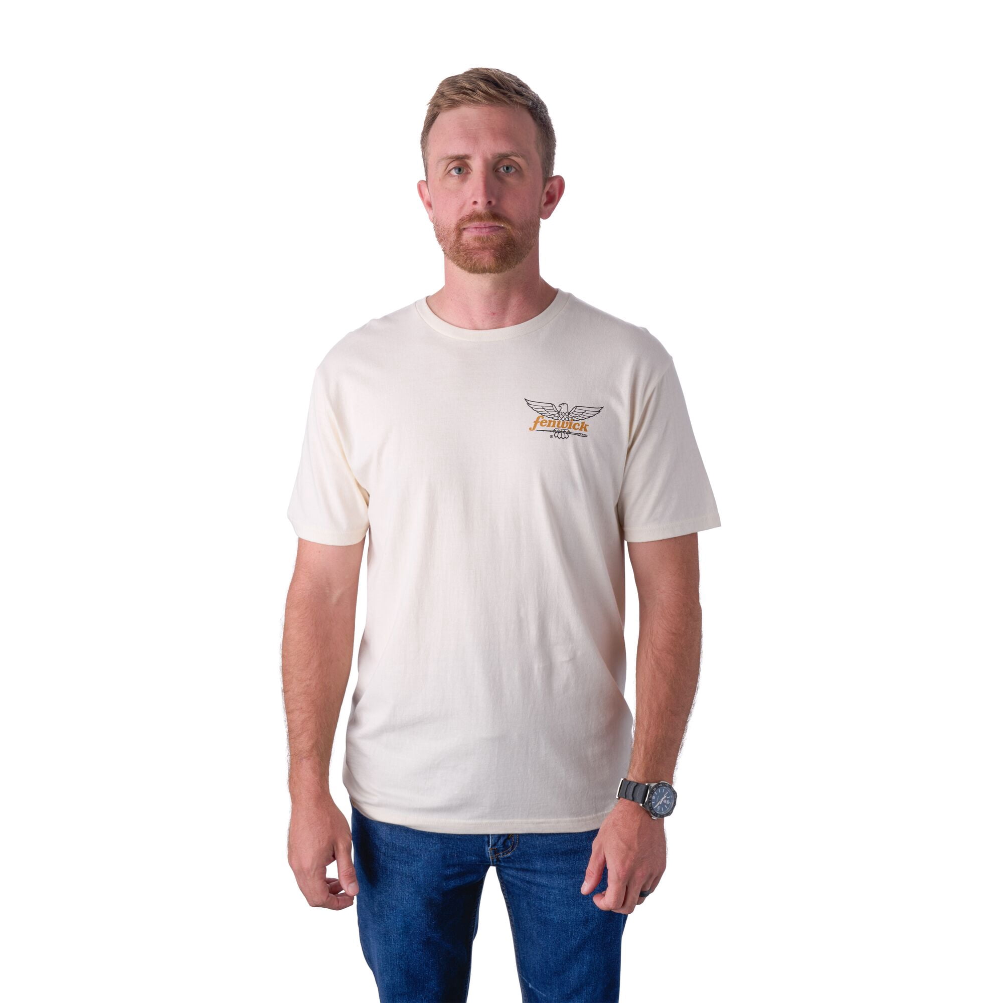 Fenwick Circle Logo Short Sleeve T-Shirt, Natural, Size S