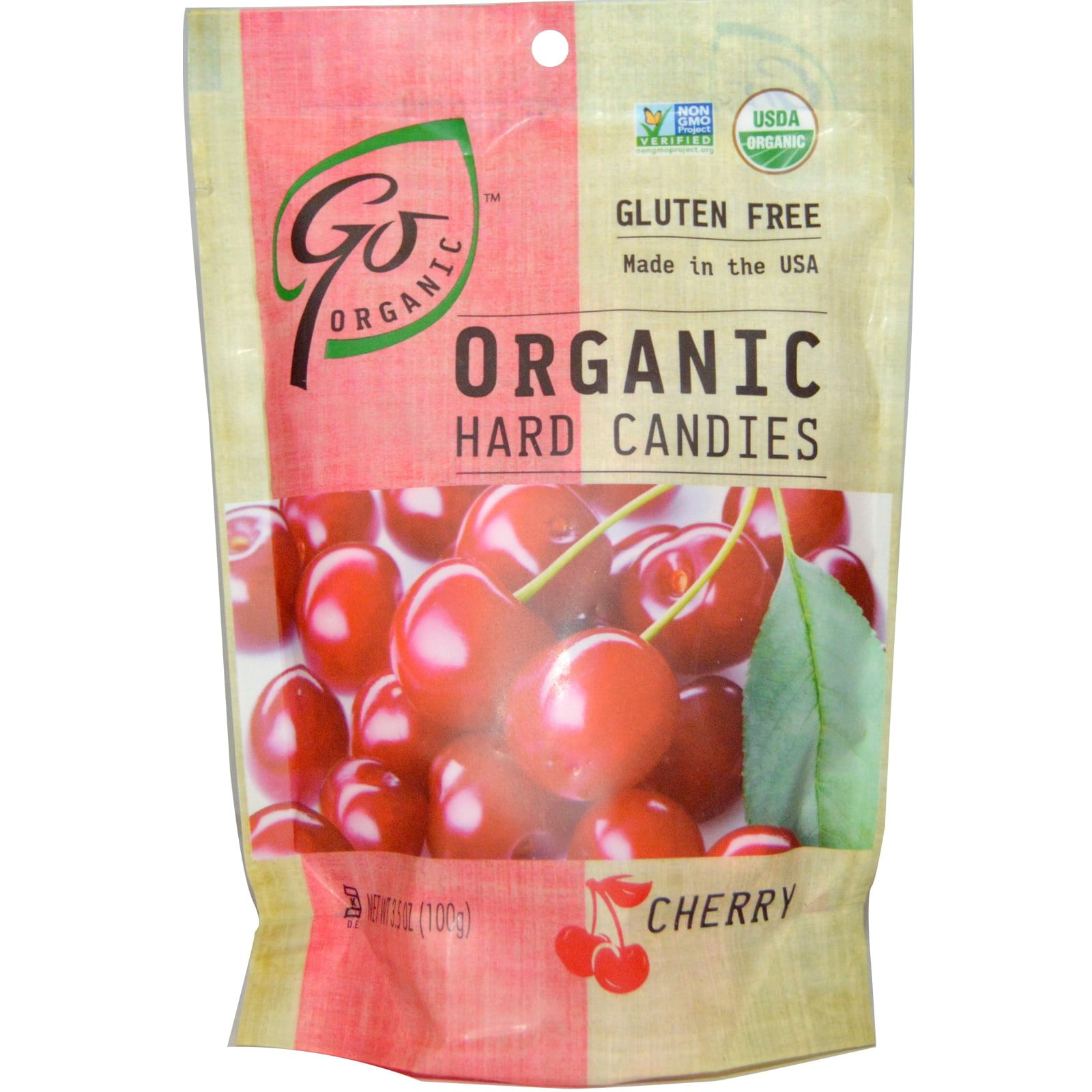 Go Organic, Organic Hard Candies, Cherry, 3.5 oz (pack of 4) Walmart