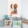 thumbnail image 3 of Designart 'Sun and Moon Shapes In Retro Terracotta Tones I' Modern Framed Art Print, 3 of 4