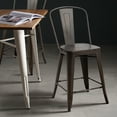 thumbnail image 5 of Costway Set of 4 Modern Metal Dining Chairs w/ Wood Seat Kitchen, 5 of 12