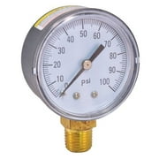 Boshart Industries PG-100NL PRESSURE GAUGE 0 TO 100 PSI, 2 IN. FACE, LEAD FREE