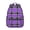 Purple and Black, variant on Purple and Black Checkered Pattern Backpack for School, Cute School Bag with Adjustable Shoulder Straps and Padded Back, 15.3"x11"x7.1"