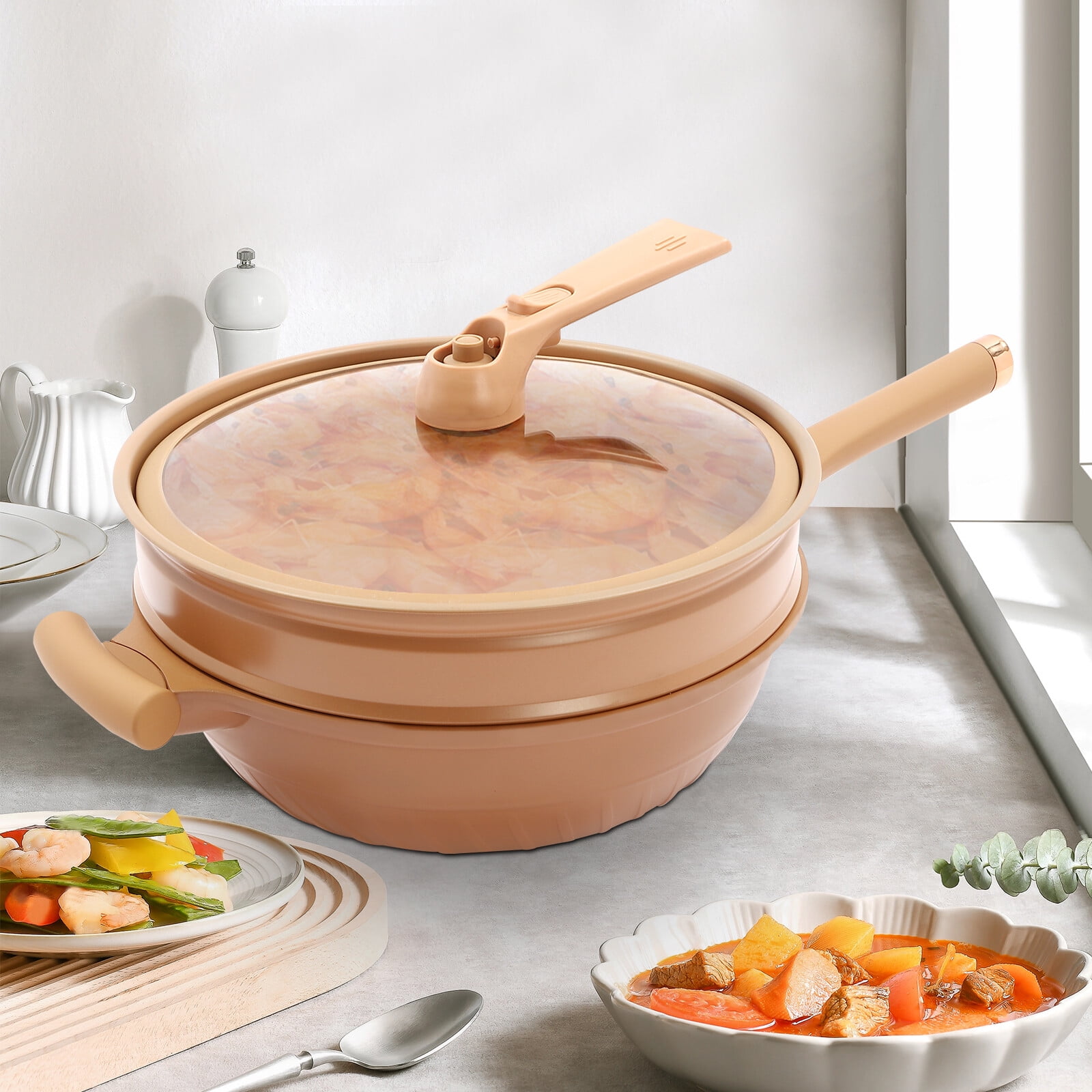 Micro Pressure Cooker, Multifunctional Non-Stick Clay Pot, Micro Pressure Cooker for Home Kitchens