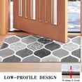 thumbnail image 3 of Black and White Geometric Quatrefoil Pattern Door Rugs,Washable Non Slip Door Mats Indoor,Decorative Door Mats,Entry Mat Indoor for Entrance,Bedroom,Kitchen,Bathroom,17"x30", 3 of 6