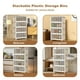 thumbnail image 5 of Gabinete de Almacenamiento Plegable con Puertas: Organizador Rodante de 4 Niveles para Armario y Dormitorio, 5 of 7