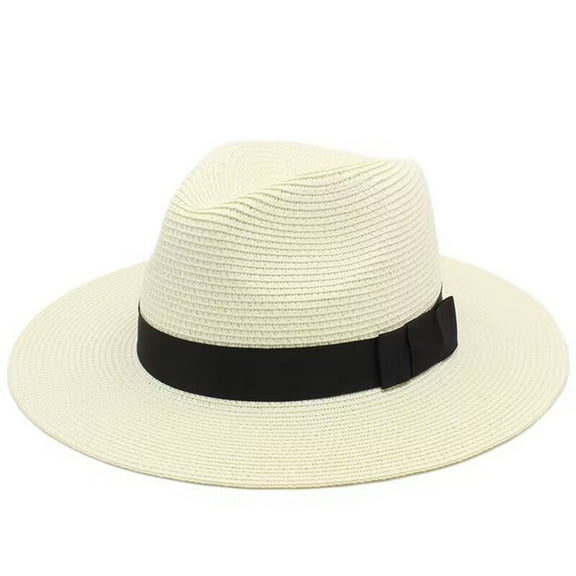 Landzoo Sunscreen Straw Sunshade Top Hat Seaside Straw Woven Wide Brim Tourist Beach Hat Warm Stylish