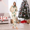 thumbnail image 2 of Adult Christmas Onesie Christmas Gingerbread House Tree Adult Zipper One-Piece Pajamas Unisex Pajamas with Pockets, 2 of 6