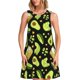 thumbnail image 1 of Balery Avocado Toast Vestidos de verano para mujer con estampado: vestido holgado sin mangas, vestido playero informal y cómodo para días calurosos., 1 of 7