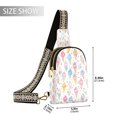 thumbnail image 2 of FORMRS Womens Crossbody Sling Bag Travel Daypack Shoulder Chest Backpack, Colorful Ice Cream Pattern, 2 of 7