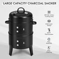 Free Shipping! Costway 3-in-1 Vertical Charcoal Smoker Grill with ...