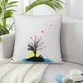 thumbnail image 6 of ZICANCN Fisherman Under Tree Decorative Throw Pillow Covers, Bed Couch Sofa Decorative Knit Pillow Covers for Living Room Farmhouse, 26"x26", 6 of 8