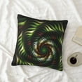 thumbnail image 4 of LNWH Decorative Pillow Covers, Black Fractal Texture Square Sofa Decorative Knit Pillow Case, 16"x16", 4 of 8