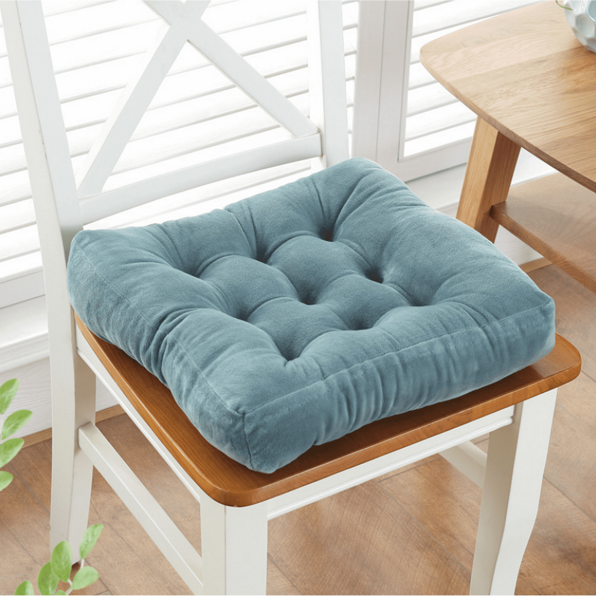 Chair cushion Soft seat cushion Solid Color Thick upholstery Short plush for indoor and outdoor chairs garden car office sofa 40 x 40 cm