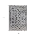 thumbnail image 5 of 7' x 9' Gray and Black Geometric Shag Area Rug, 5 of 9