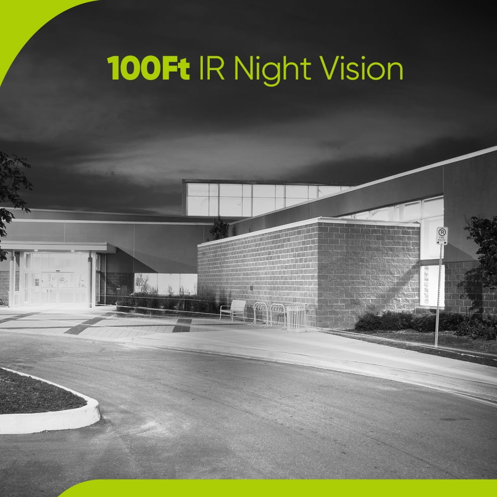 SANNCE Pan 350°, 100 ft 1080P Night Vision AHD PT Dome Security Camera