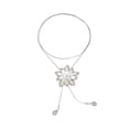 thumbnail image 1 of Collar largo de suéter único de Bargains, colgante ajustable, collar de colgante de 31.89" tono plateado, blanco, 1 of 5