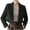 Black, variant on Cropped Blazer for Women Trendy Petite Jacket Dressy Casual Long Sleeve Work Office Crop Top Womens Lapel Neck One Button Solid Coat