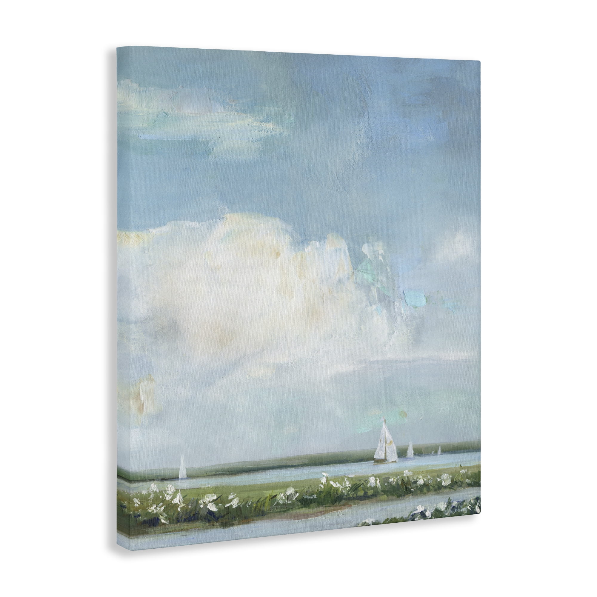 Stupell Industries Seaside Sailing Along Meadow Canvas Wall Art, design by Sally Swatland