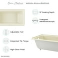 thumbnail image 5 of Voltaire 60" x 30" Left-Hand Drain Alcove Bathtub in Bisque, 5 of 10